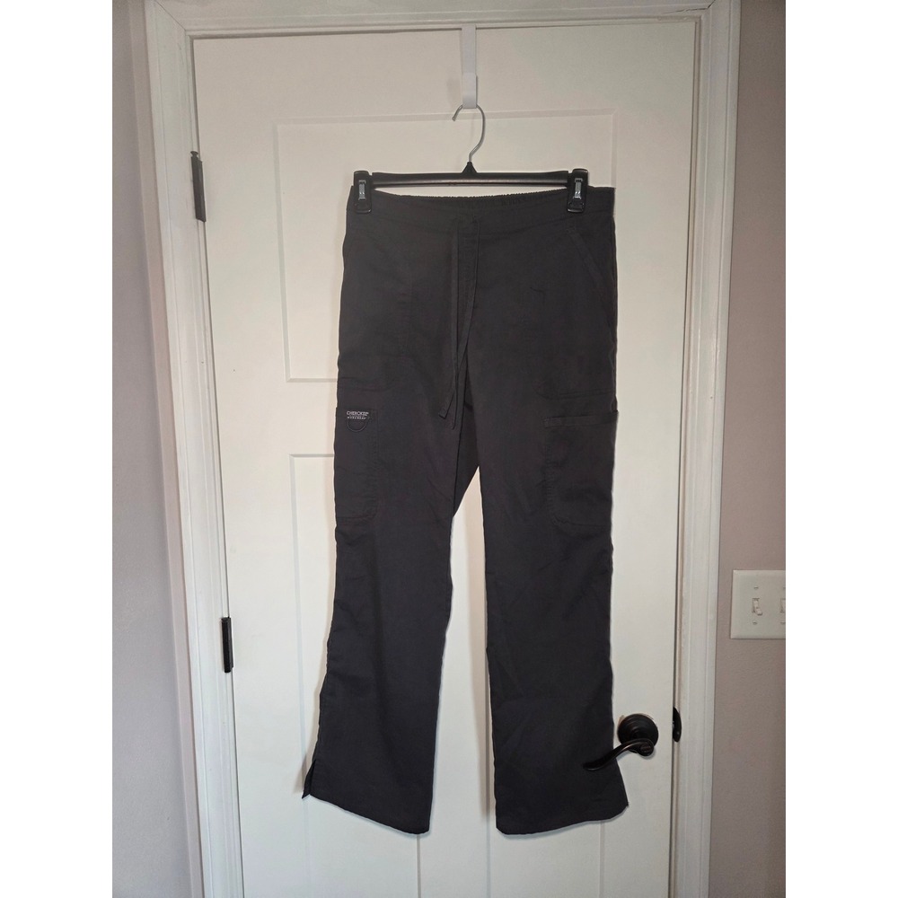 Cherokee Workwear Professionals Pewter‎ Grey Cargo Scrub Pants WW120 Small